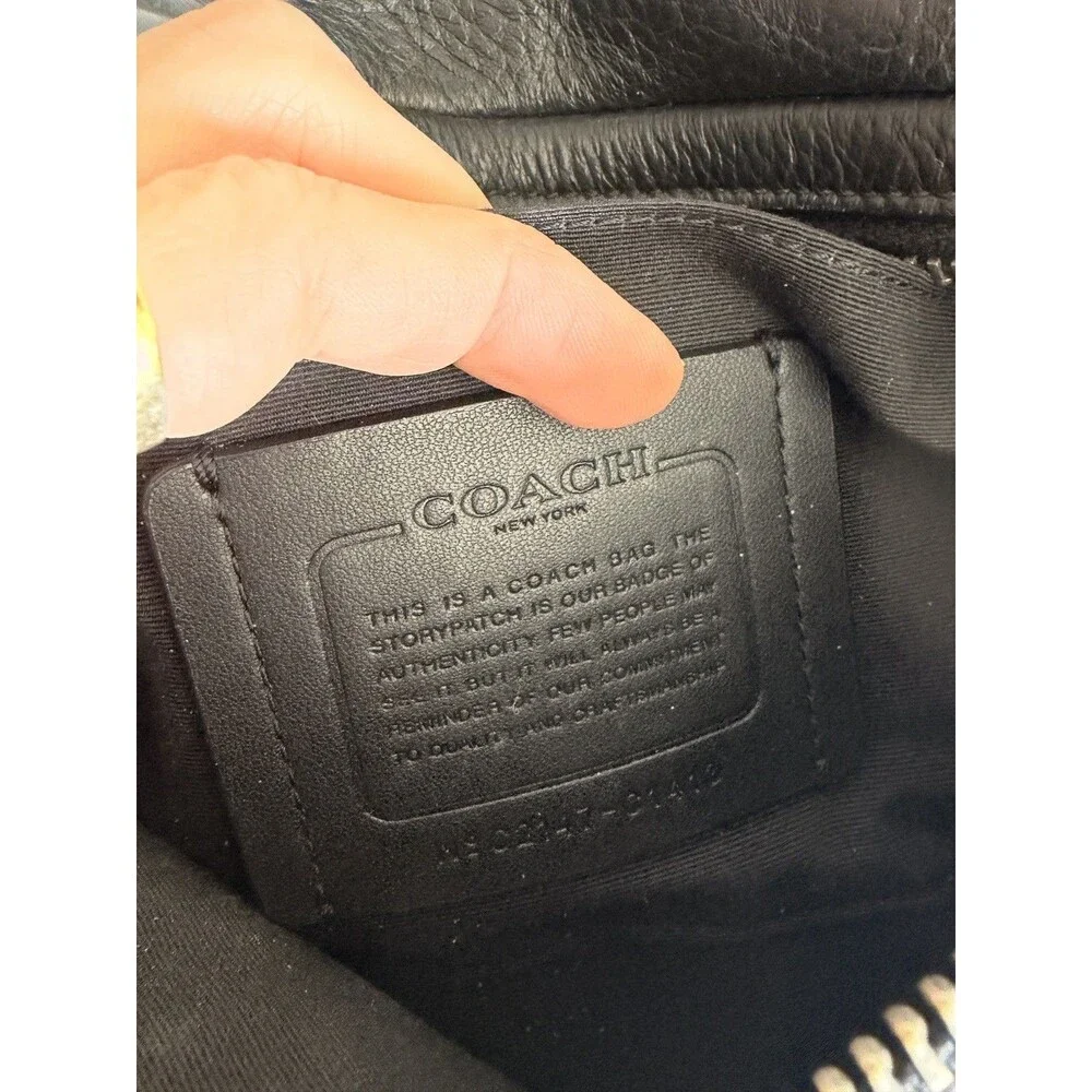 Coach Black Belt Bag Fanny Pack Zip Closure Adjustable Strap Men's Travel